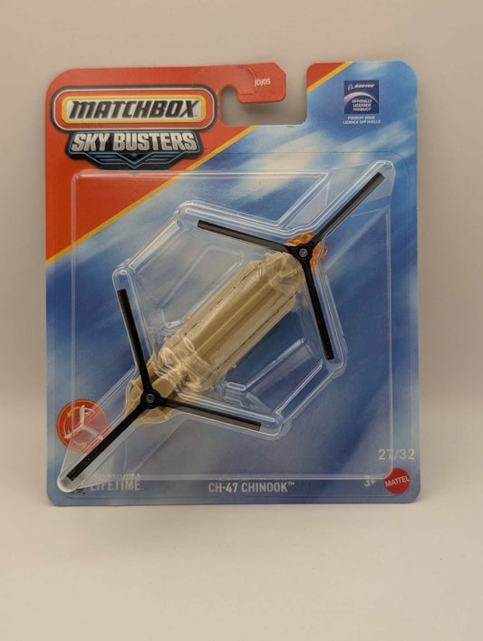 Matchbox Sky Busters Boeing CH-47 Chinook Hubschrauber 27/32 Beige OVP