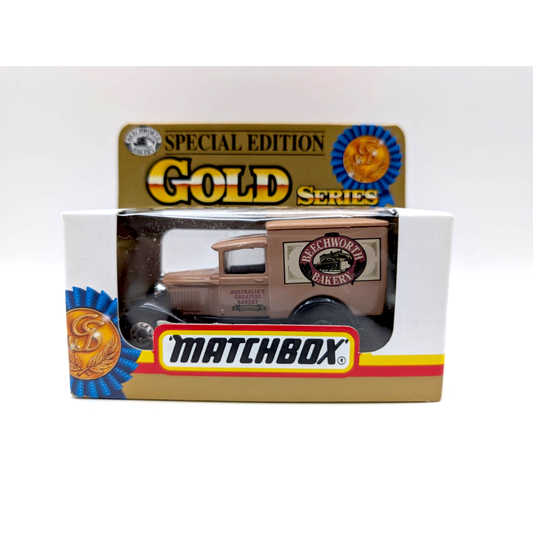 Matchbox MB38 Ford Model A Beechworth Bakery Gold Series OVP 1993 Australien