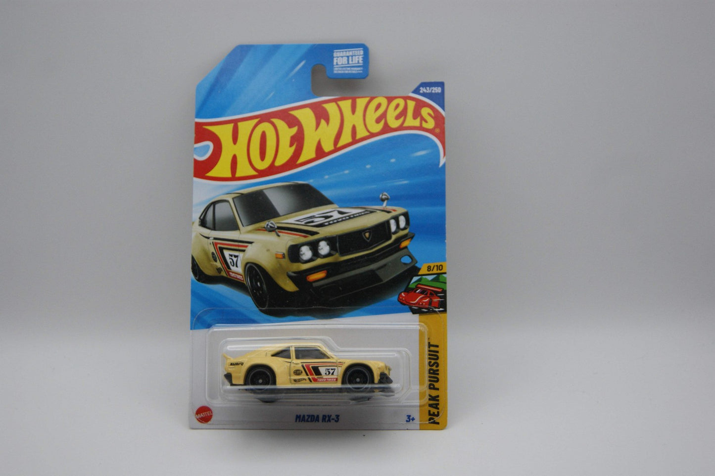 Hot Wheels Mazda RX-3 2025 Peak Pursuit 8/10 243/250 JBB47 Gelb Racing Neu OVP