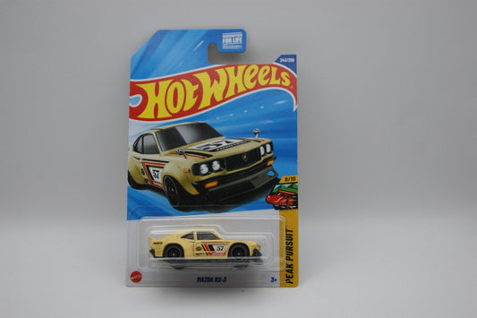 Hot Wheels Mazda RX-3 2025 Peak Pursuit 8/10 243/250 JBB47 Gelb Racing Neu OVP