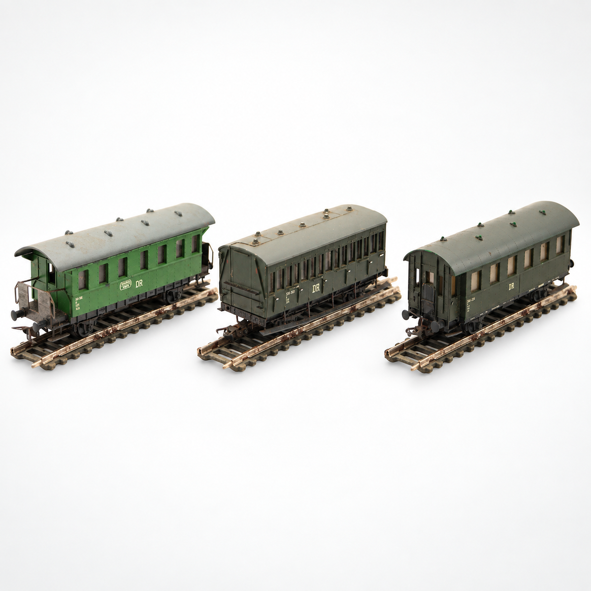 PIKO H0 1:87 DR 3 Personenwagen Konvolut – rollfähig – Bastlerware