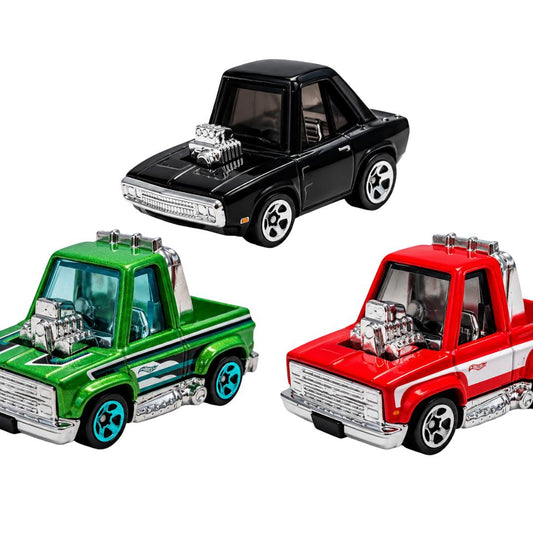 Hot Wheels Tooned 3er-Set – Dodge Charger & 2× Chevy Silverado – lose