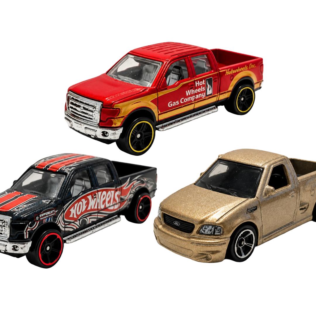 Hot Wheels Ford F-150 3er-Set – 2× 2009 F-150 & F-150 SVT Lightning – lose