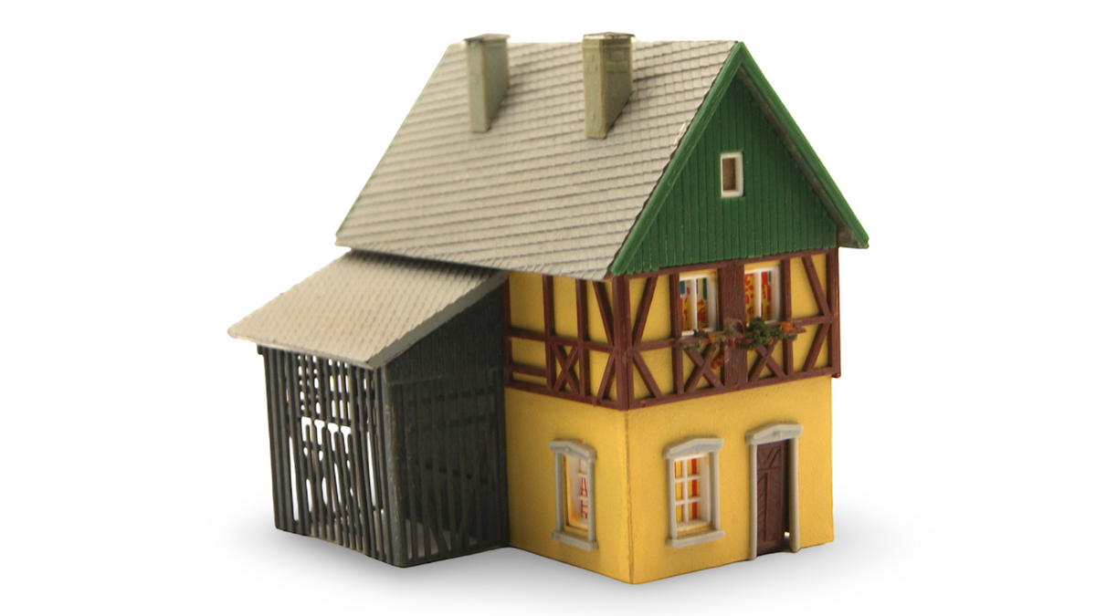 OWO 5820/129/684 Fachwerkhaus mit Balkon TT 1:120 DDR mit OVP
