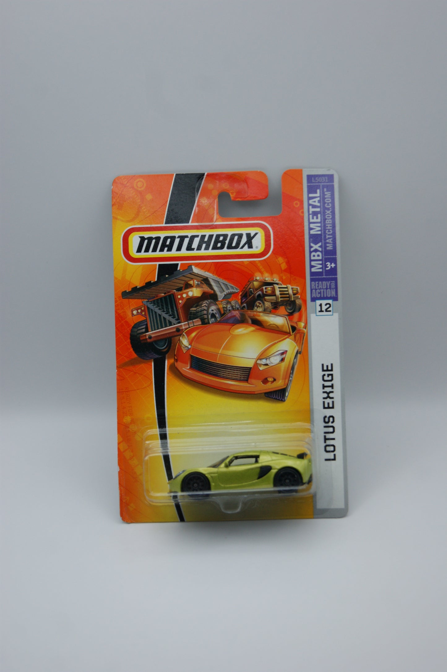 Matchbox Lotus Exige Grün MBX Metal Ready for Action #12 US Long Card OVP