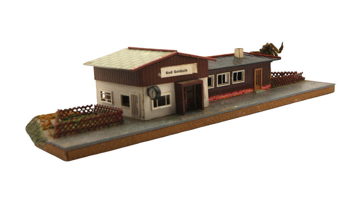 OWO Bahnhof Bad Goldach H0 1:87 DDR Vintage mit Bahnsteig