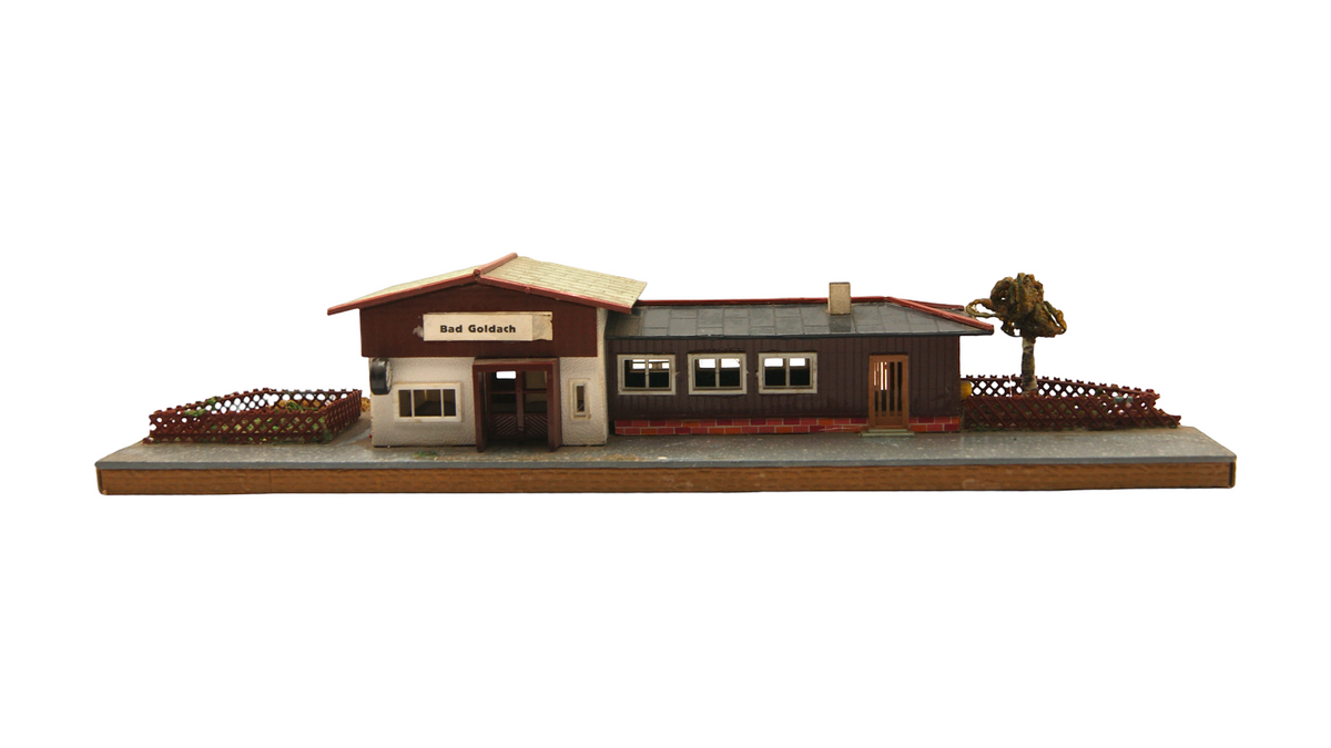 OWO Bahnhof Bad Goldach H0 1:87 DDR Vintage mit Bahnsteig