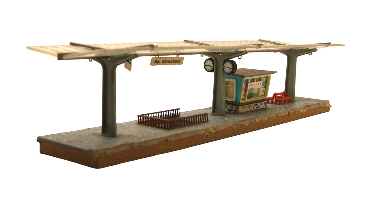 OWO/VERO Haltepunkt Bärenbach TT 1:120 DDR Bahnsteig MITROPA