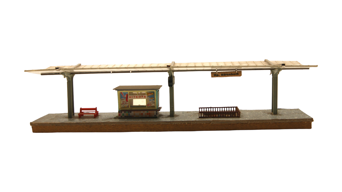 OWO/VERO Haltepunkt Bärenbach TT 1:120 DDR Bahnsteig MITROPA