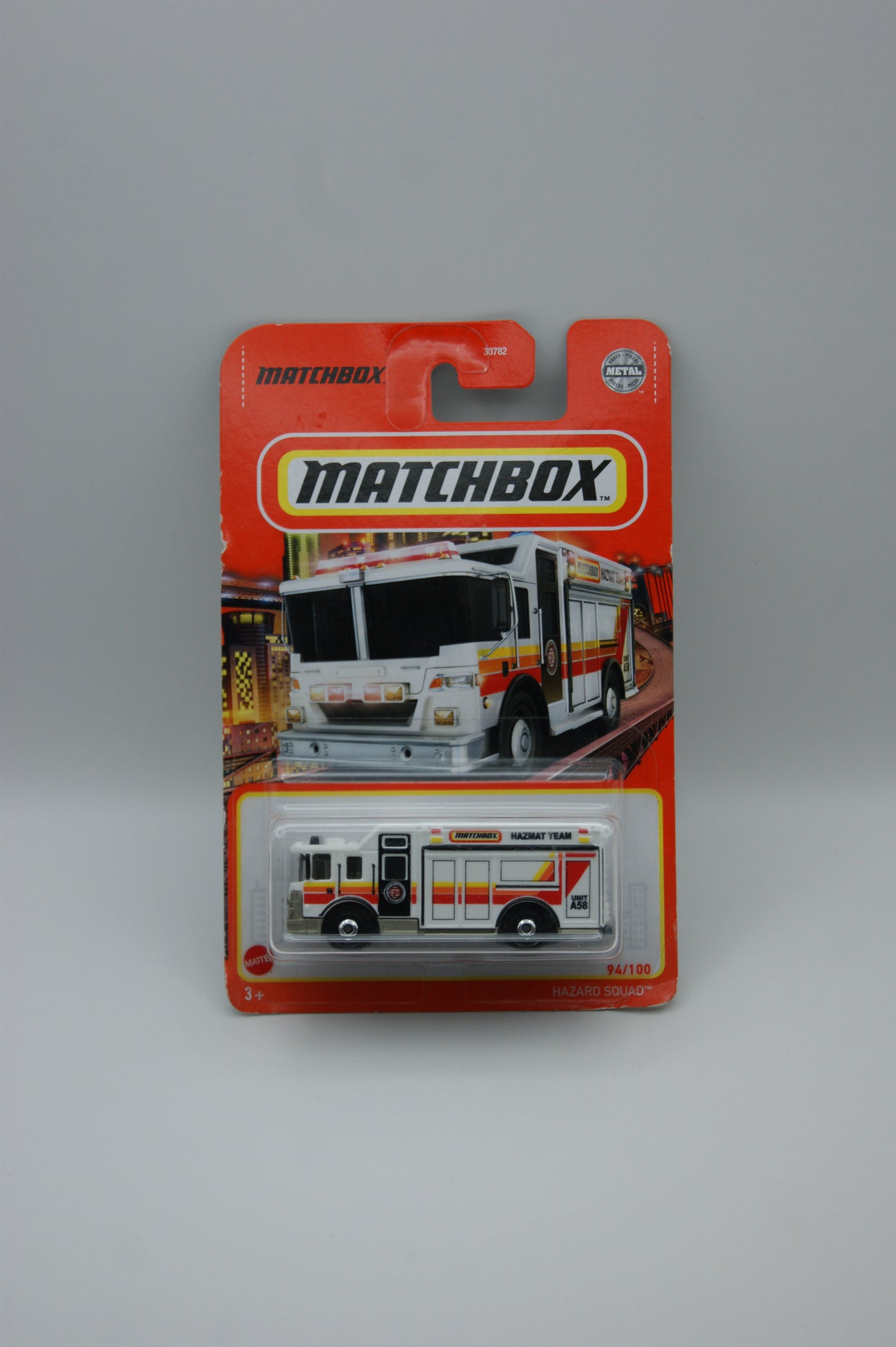 Matchbox Hazard Squad Hazmat Team 94/100 Weiß US Modell Long Card OVP