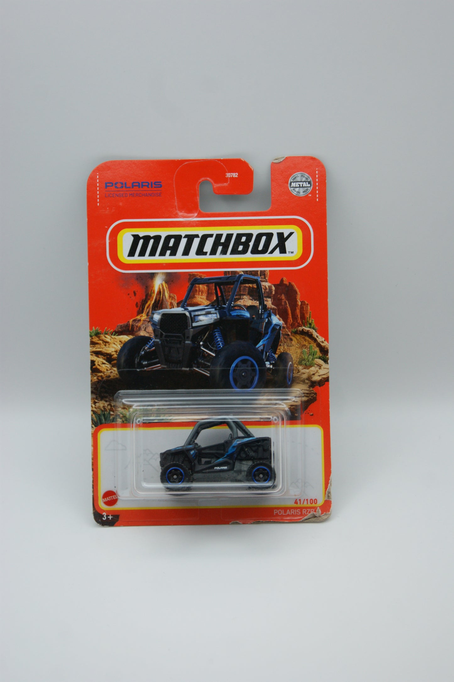 Matchbox Polaris RZR Schwarz Blau 41/100 MBX Off-Road US Modell Long Card OVP