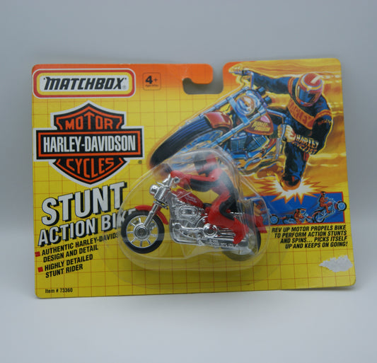 Matchbox Harley-Davidson Stunt Action Bike 73360 Motorrad mit Fahrer OVP 1992