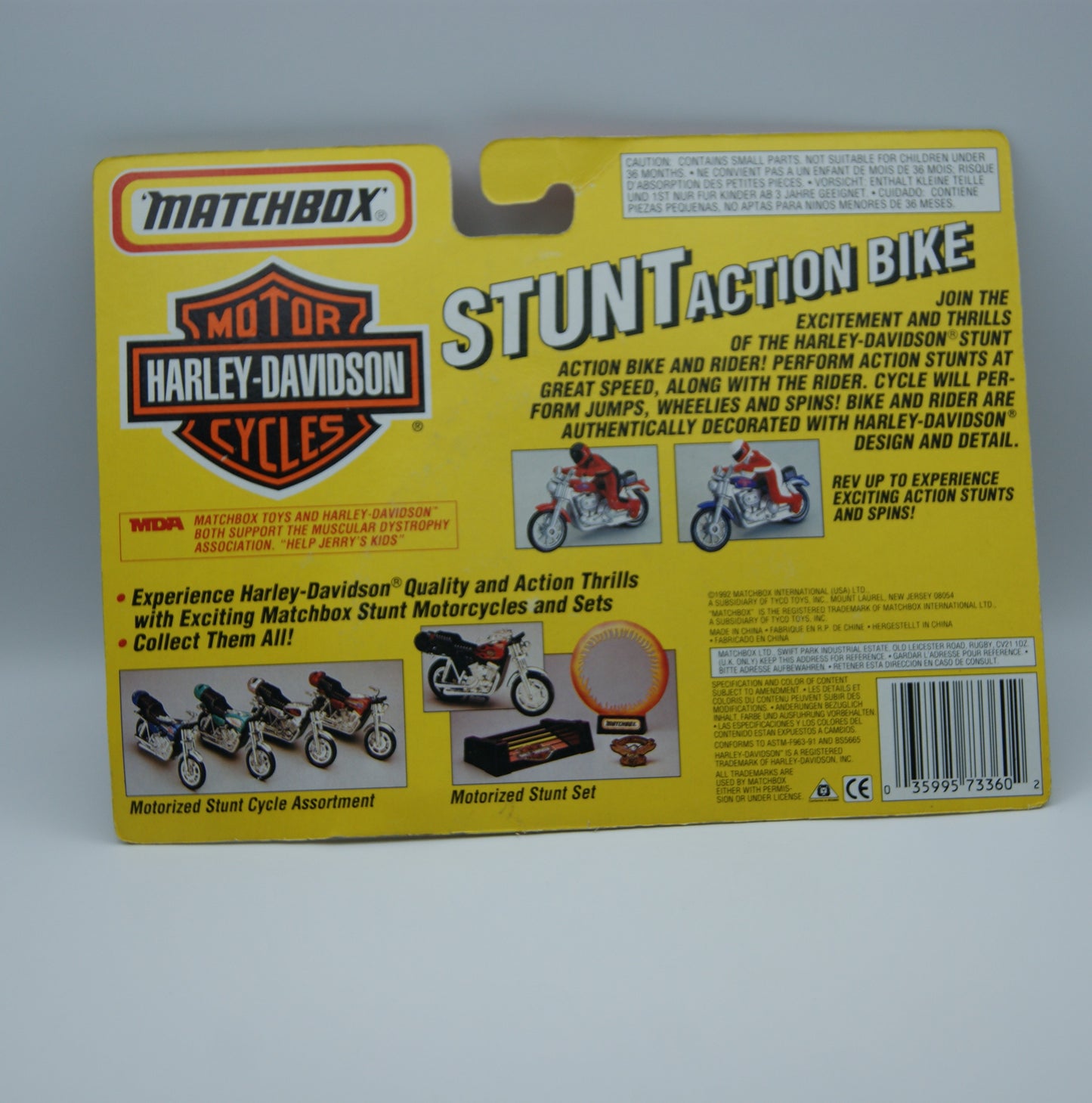 Matchbox Harley-Davidson Stunt Action Bike 73360 Motorrad mit Fahrer OVP 1992