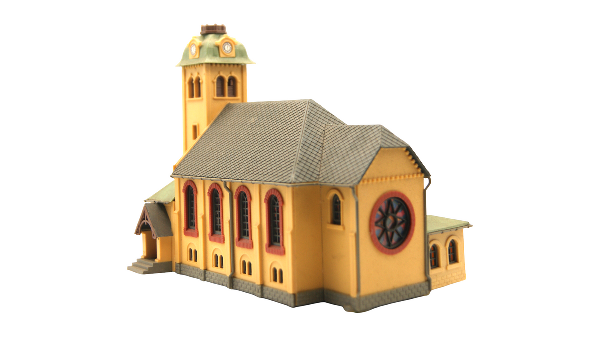 Modellbahn Kirche Spur TT 1:120 Kirchengebäude Landschaftsbau Hersteller unbekannt