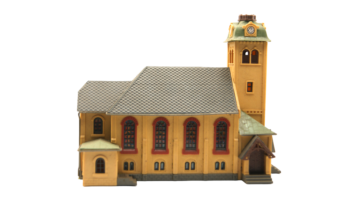 Modellbahn Kirche Spur TT 1:120 Kirchengebäude Landschaftsbau Hersteller unbekannt