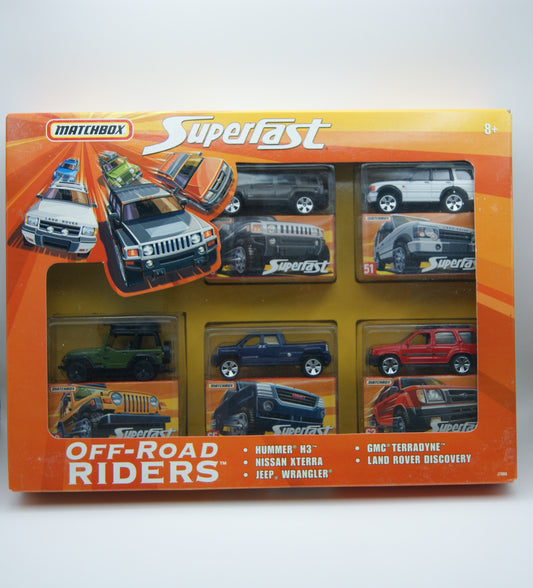 Matchbox Superfast Off-Road Riders 5er Set Hummer Jeep Land Rover OVP