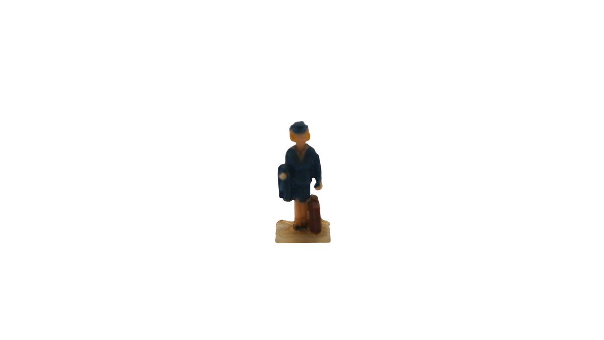 Spur TT 1:120 – 11 Figuren Passanten, Bahnpersonal & Reisende – Vintage