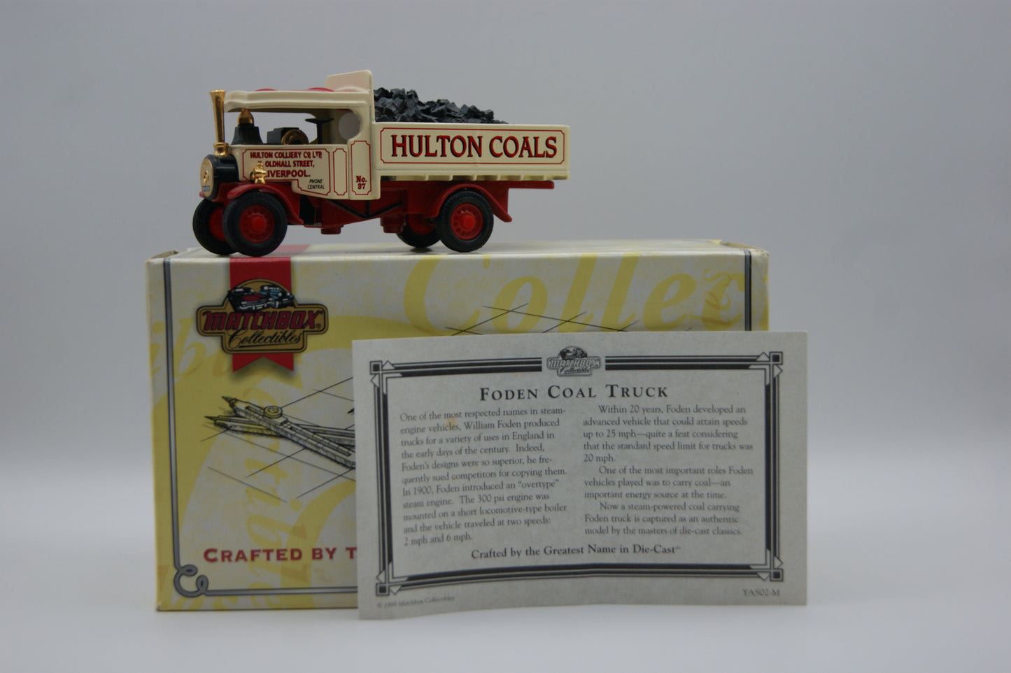 Matchbox Collectibles YAS02-M 1922 Foden Coal Truck Hulton Coals OVP Zertifikat