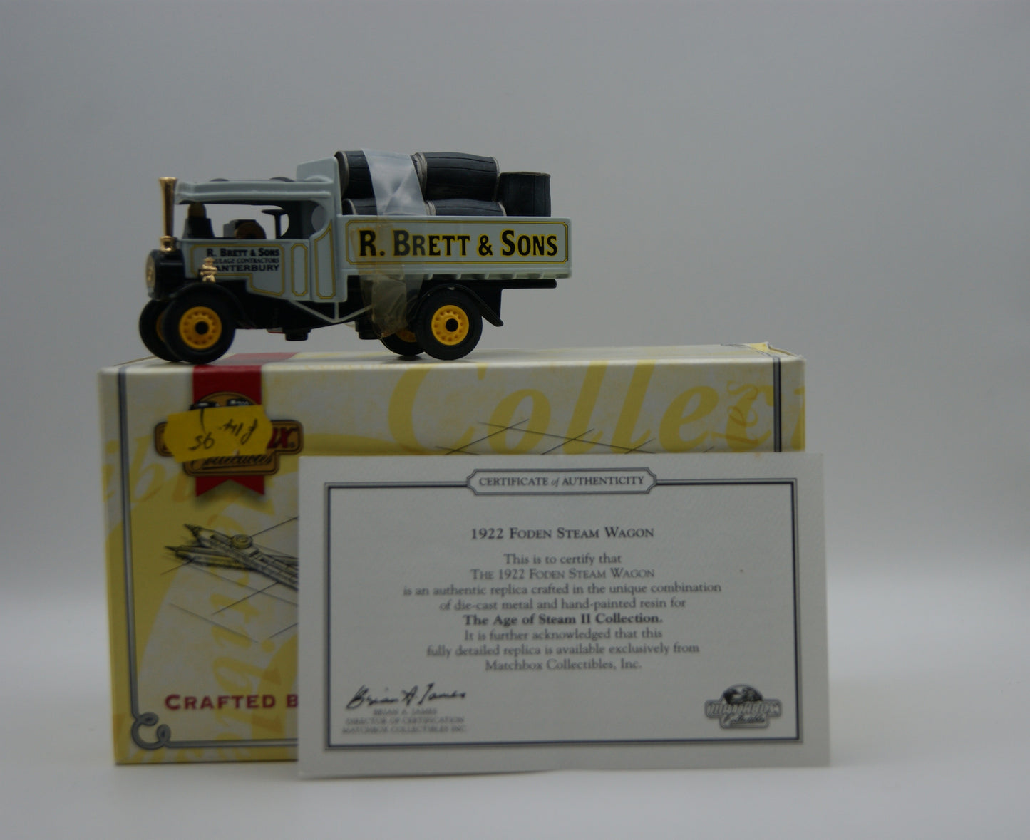 Matchbox YAS12-M 1922 Foden Steam Wagon R. Brett & Sons OVP Zertifikat