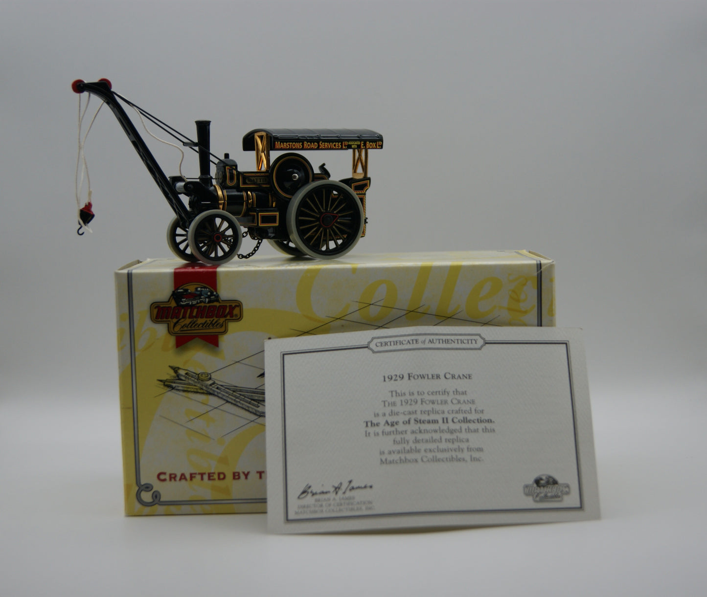 Matchbox Collectibles YAS07-M 1929 Fowler Crane Marstons OVP Zertifikat