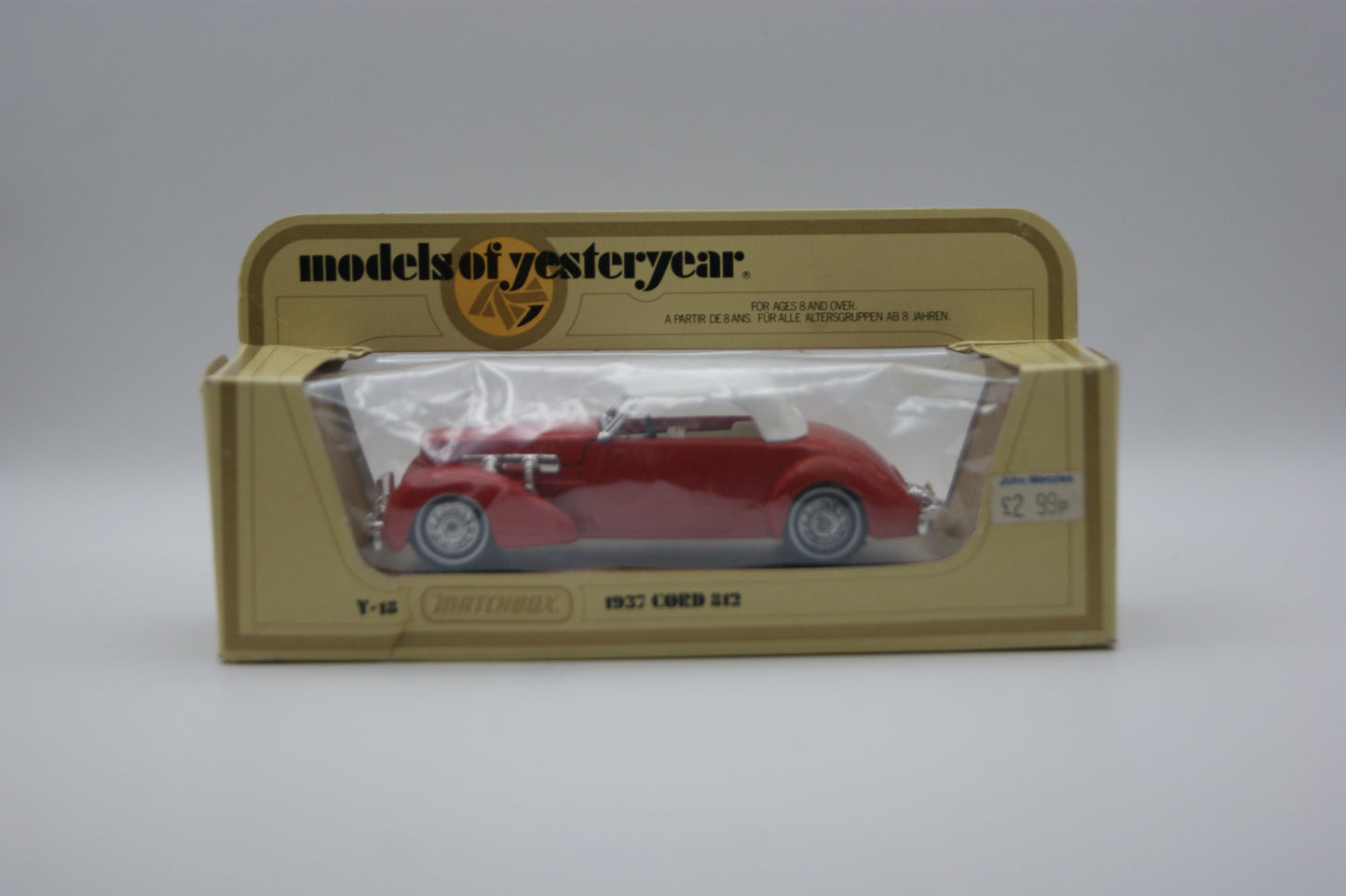 Matchbox Models of Yesteryear Y-18 1937 Cord 812 Rot OVP Lesney