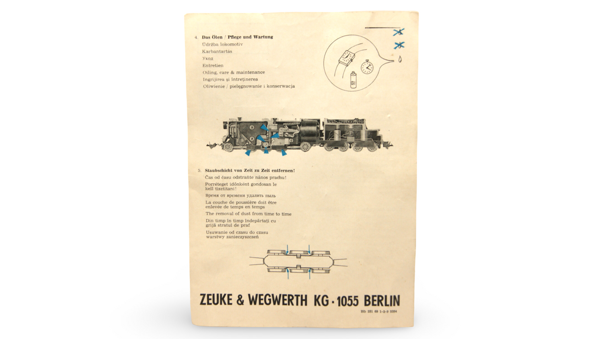 Zeuke BR 23 545/77 Wartungsanleitung DDR Spur TT 1:120 Original