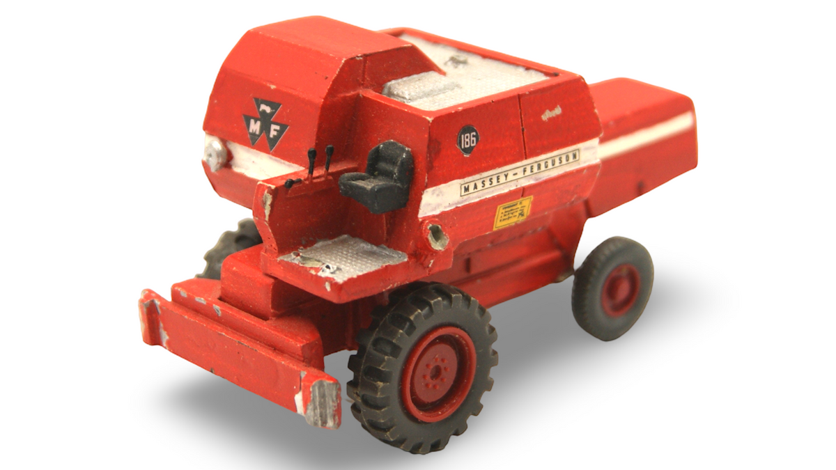 Massey Ferguson MF 186 Mähdrescher Modell Rot Vintage ohne Schneidwerk