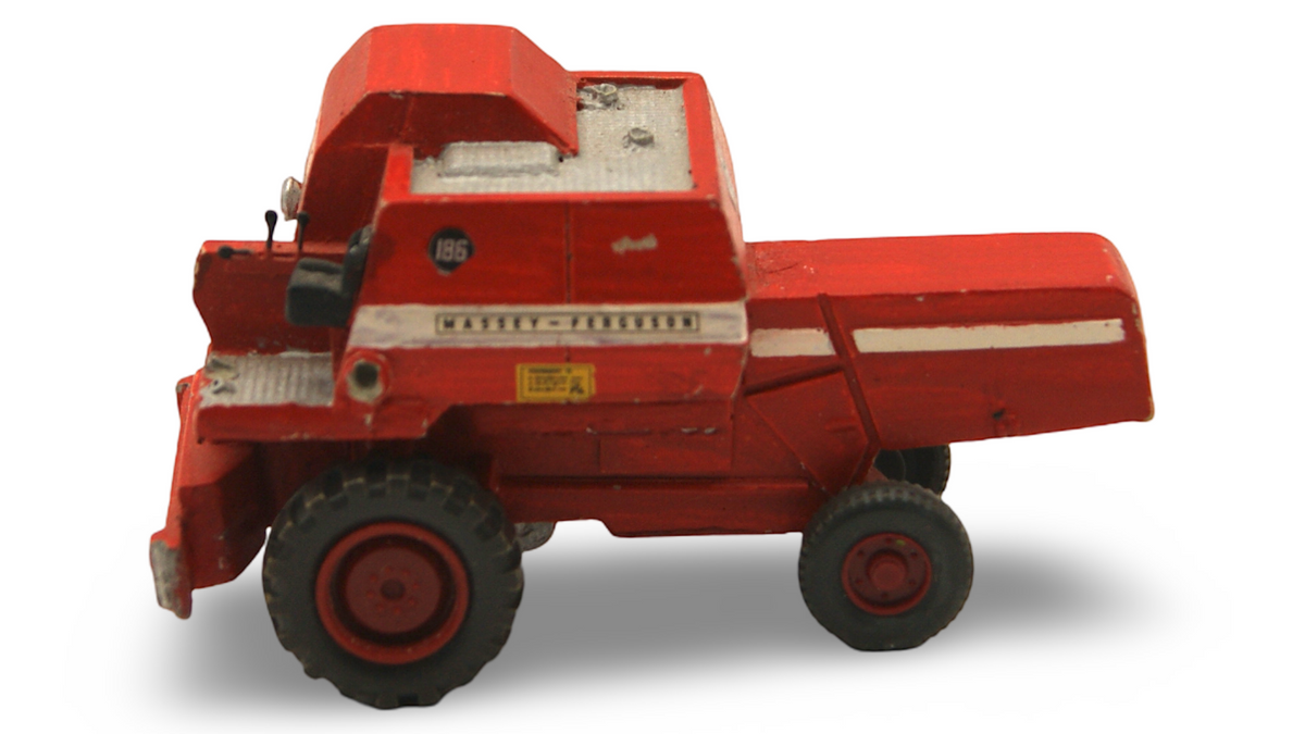 Massey Ferguson MF 186 Mähdrescher Modell Rot Vintage ohne Schneidwerk