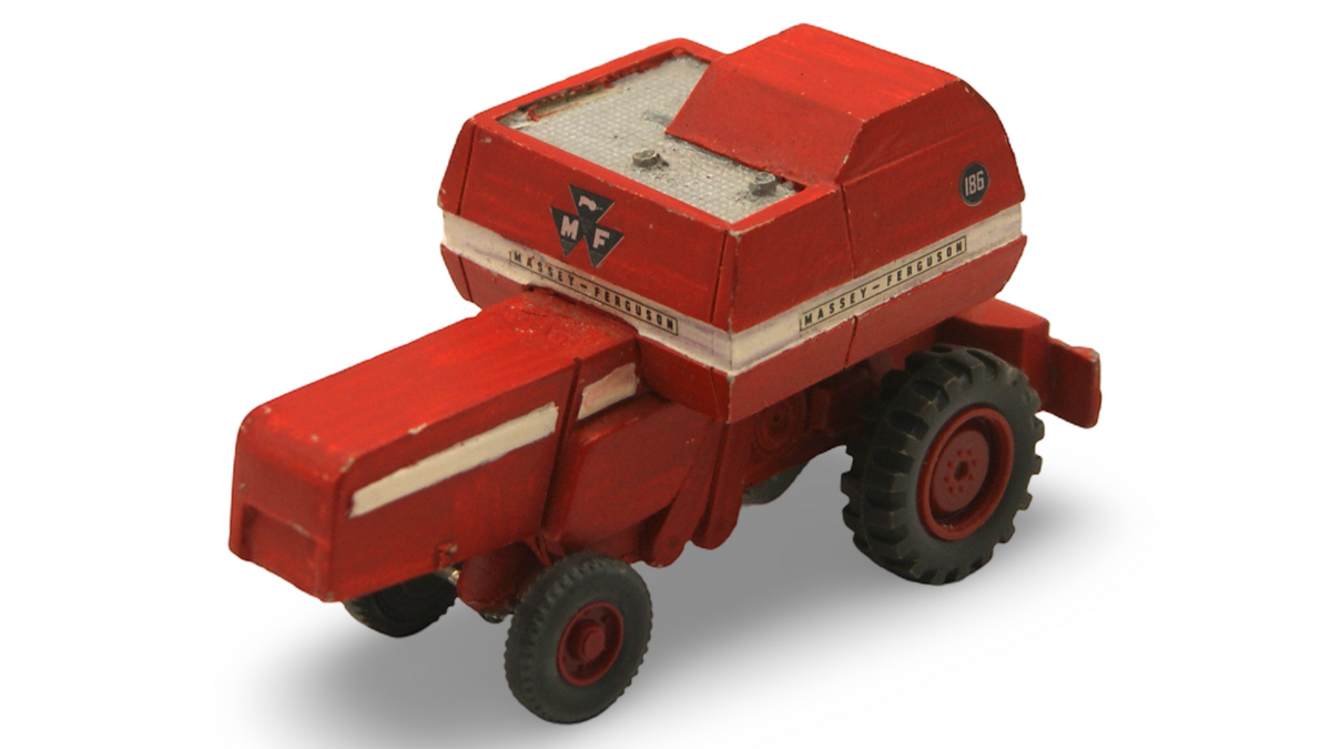 Massey Ferguson MF 186 Mähdrescher Modell Rot Vintage ohne Schneidwerk