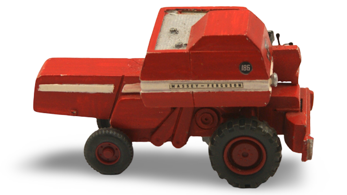Massey Ferguson MF 186 Mähdrescher Modell Rot Vintage ohne Schneidwerk