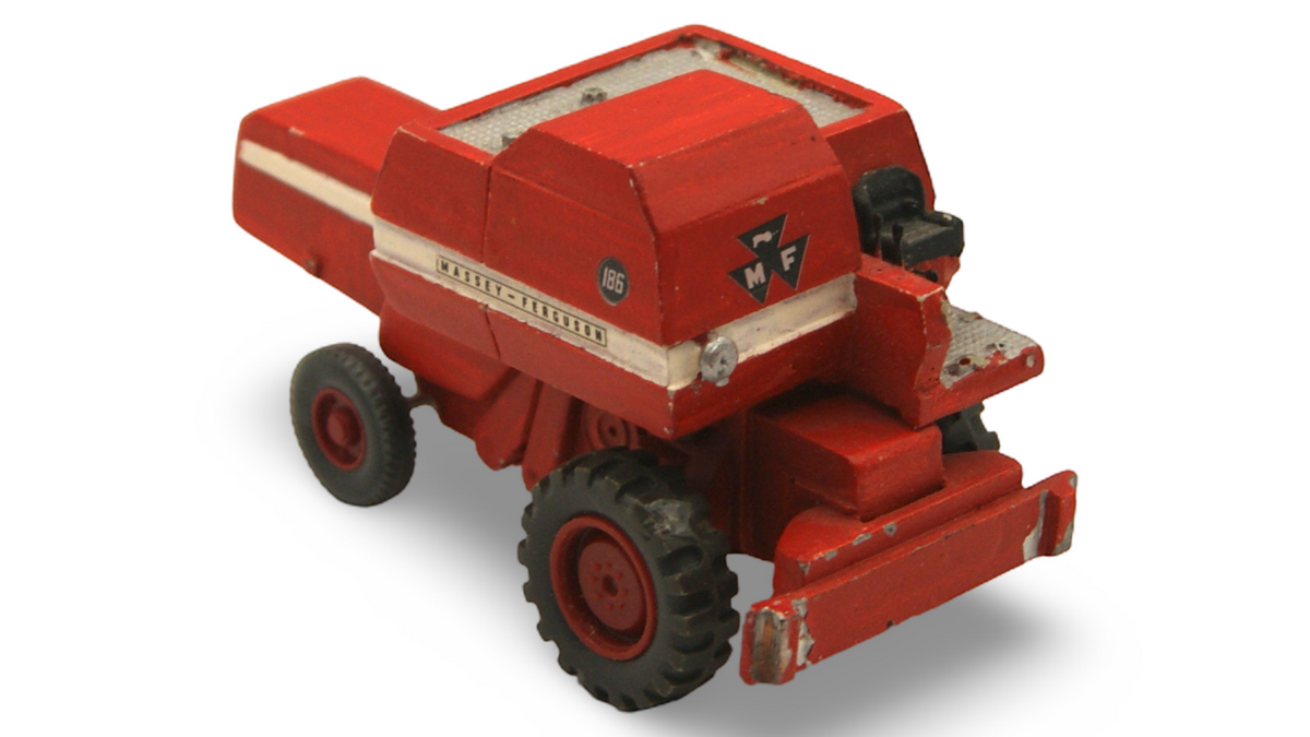 Massey Ferguson MF 186 Mähdrescher Modell Rot Vintage ohne Schneidwerk