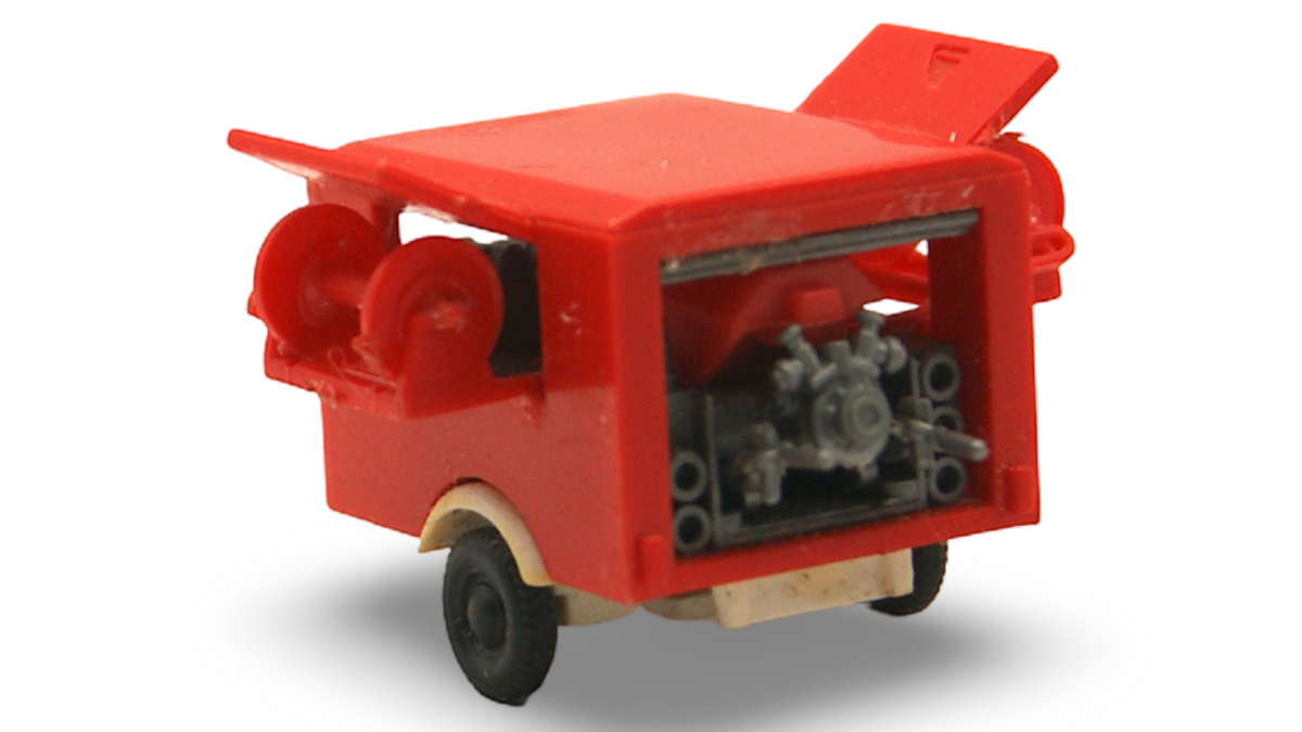 Feuerwehr Geräteanhänger 1:87 H0 Rot Modellanhänger Zubehör