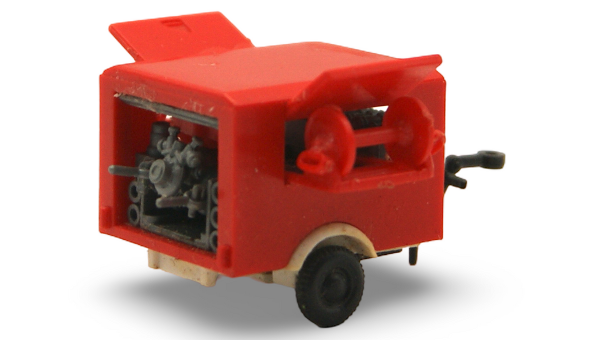 Feuerwehr Geräteanhänger 1:87 H0 Rot Modellanhänger Zubehör