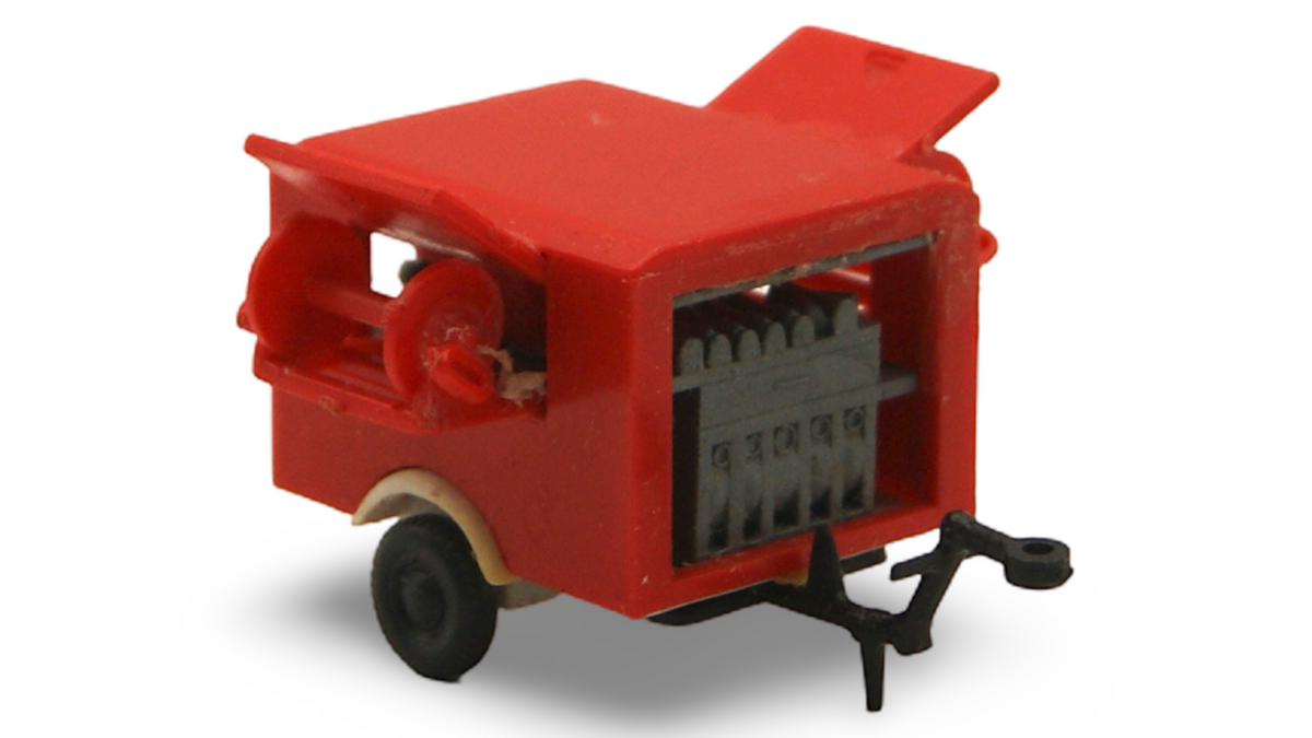 Feuerwehr Geräteanhänger 1:87 H0 Rot Modellanhänger Zubehör