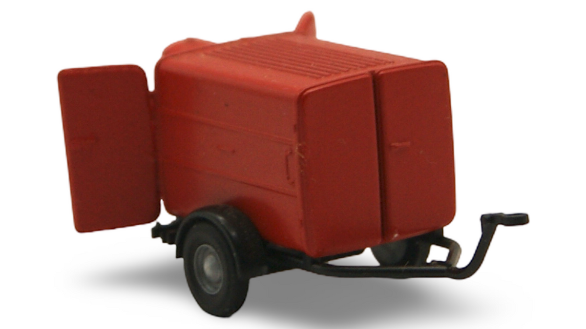 Busch 1:87 H0 Feuerwehr Tragkraftspritzenanhänger rot guter Zustand