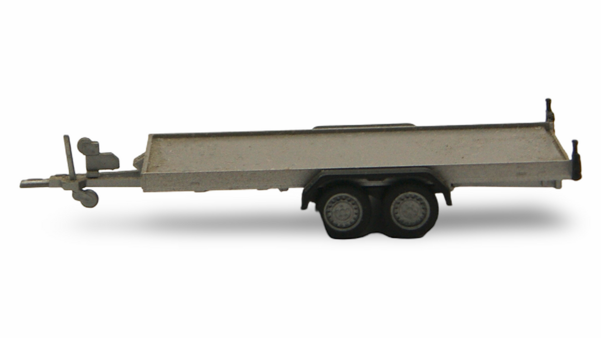 Herpa 1:87 H0 Tandem-Autotransportanhänger Silber – Guter Zustand