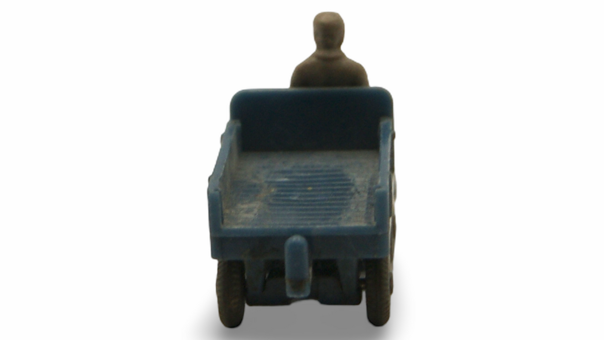 1:87 H0 Elektrokarren Blau mit 2 Anhängern & Ladung – 3-teilig