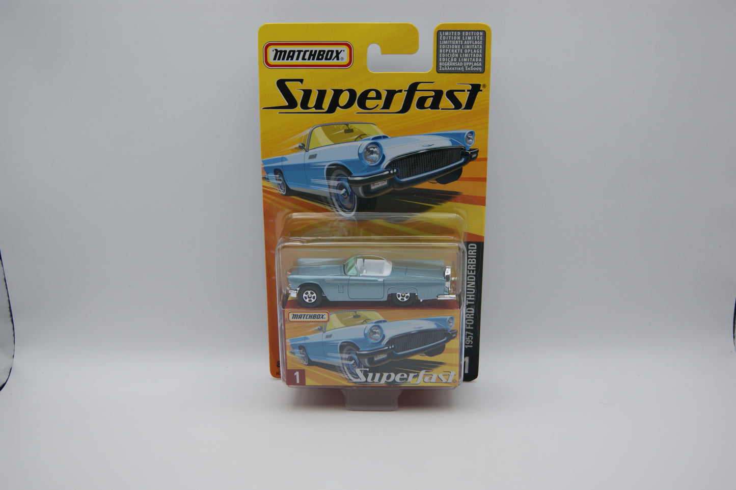 Matchbox Superfast 1957 Ford Thunderbird #1 Limited Edition Blau OVP
