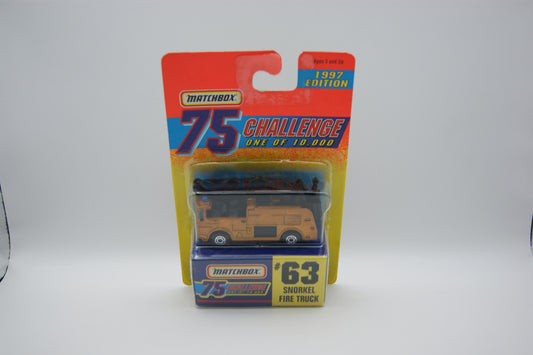 Matchbox 75 Challenge Snorkel Fire Truck #63 Gold 1997 Limited 10.000 OVP