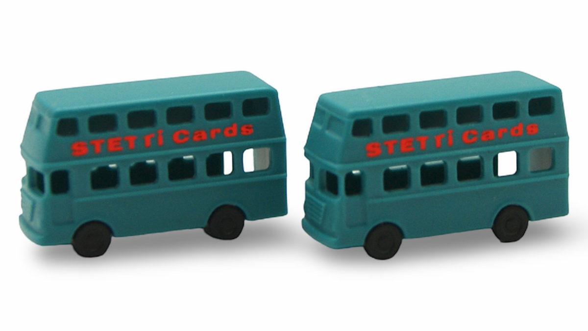 1:160 Spur N Doppeldeckerbus „STETTI Cards“ – 2er-Set