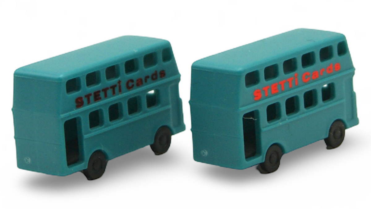 1:160 Spur N Doppeldeckerbus „STETTI Cards“ – 2er-Set