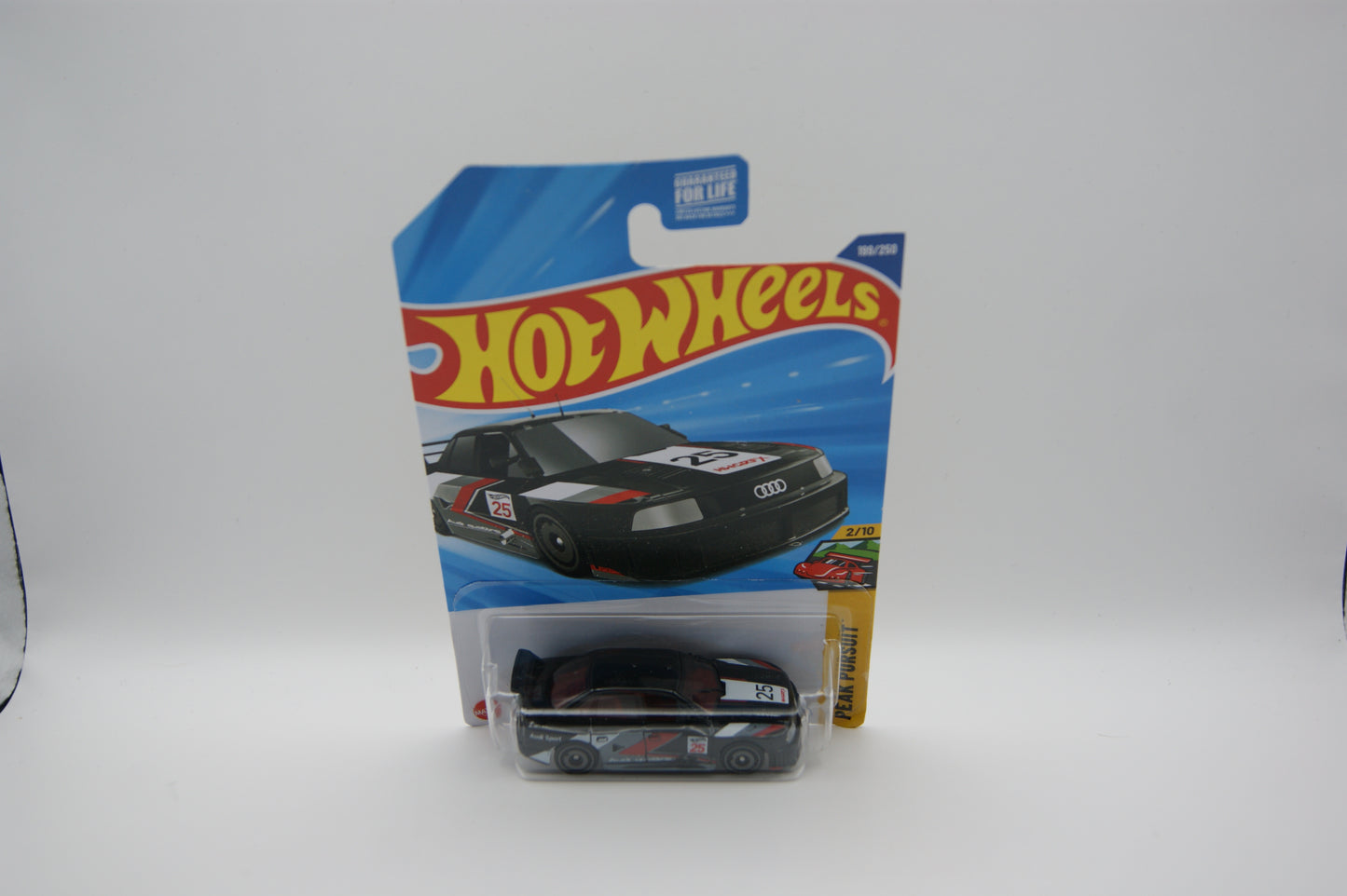 Hot Wheels Audi 90 quattro 2025 Peak Pursuit 2/10 #199/250 Schwarz US Long Card OVP