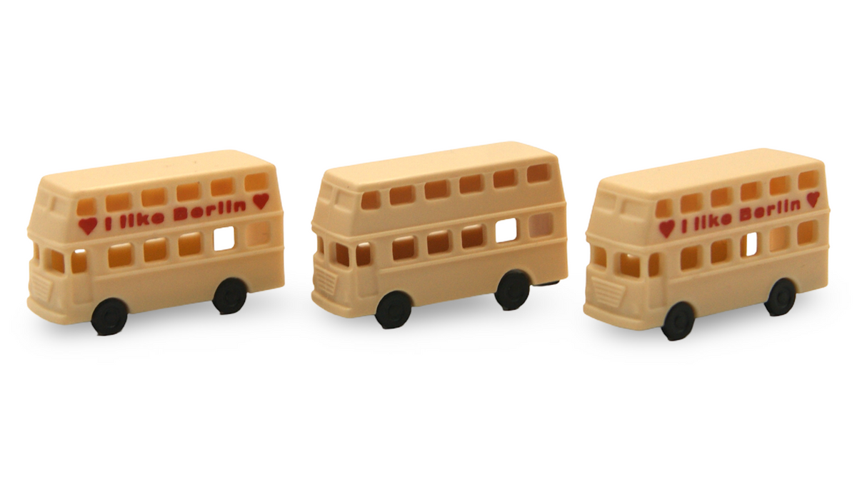 3× Doppeldeckerbus „I Like Berlin“ – 1:160 Spur N