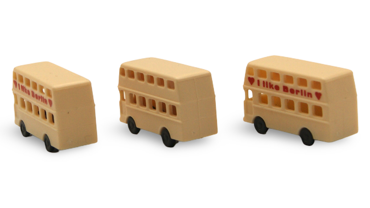 3× Doppeldeckerbus „I Like Berlin“ – 1:160 Spur N