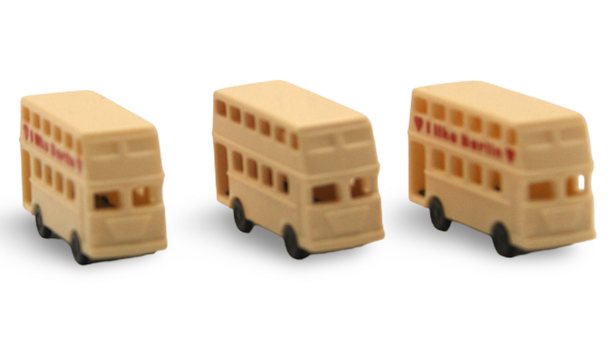 3× Doppeldeckerbus „I Like Berlin“ – 1:160 Spur N