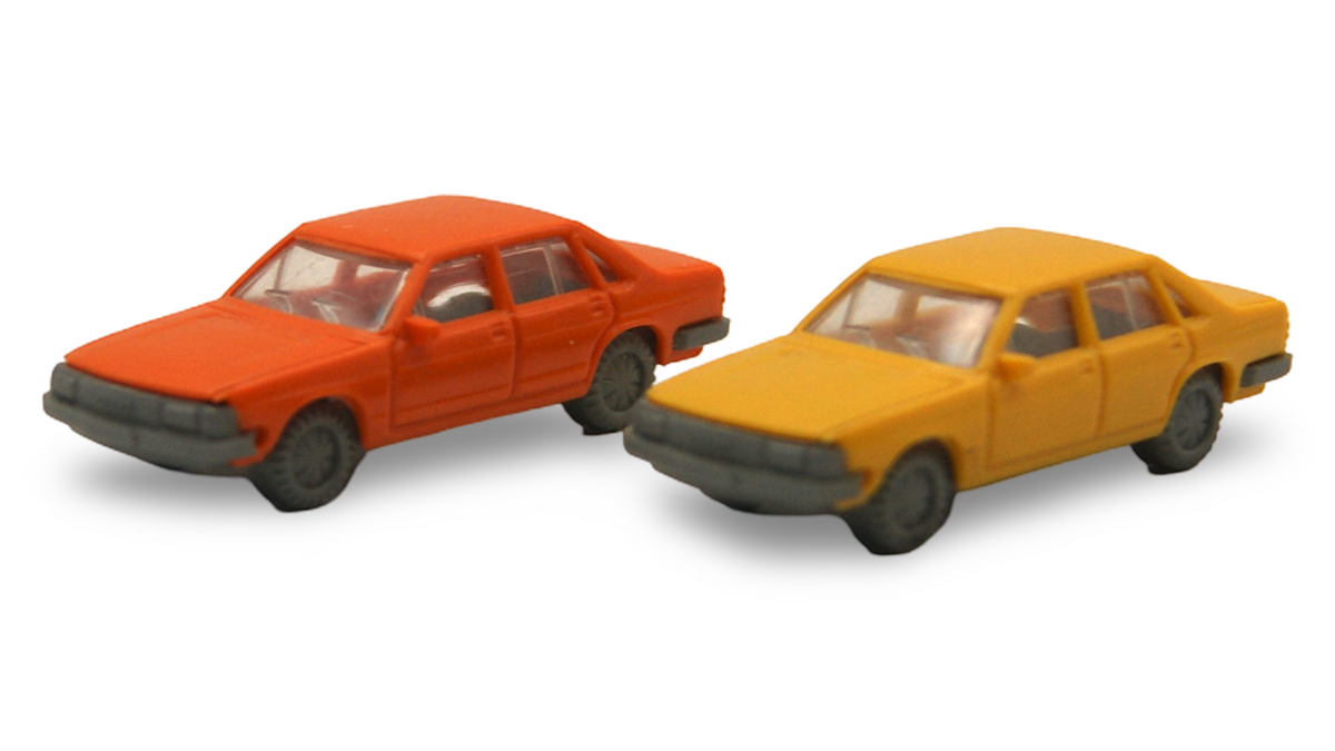 Fleischmann Audi 100 – 1:160 Spur N – 2er-Set Orange & Gelb