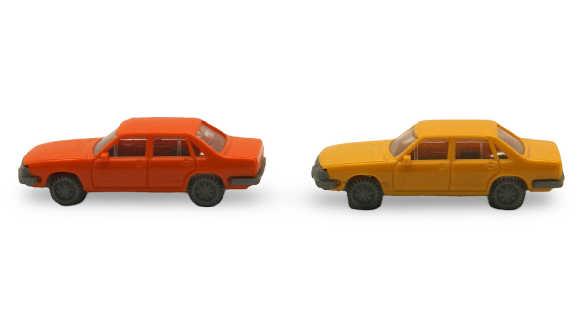 Fleischmann Audi 100 – 1:160 Spur N – 2er-Set Orange & Gelb