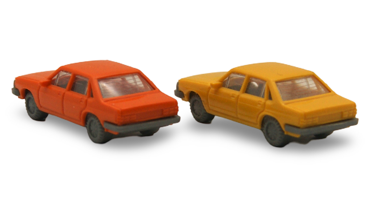Fleischmann Audi 100 – 1:160 Spur N – 2er-Set Orange & Gelb