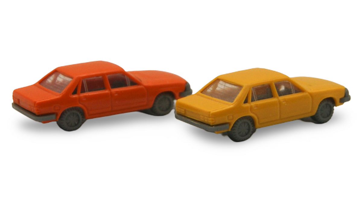 Fleischmann Audi 100 – 1:160 Spur N – 2er-Set Orange & Gelb
