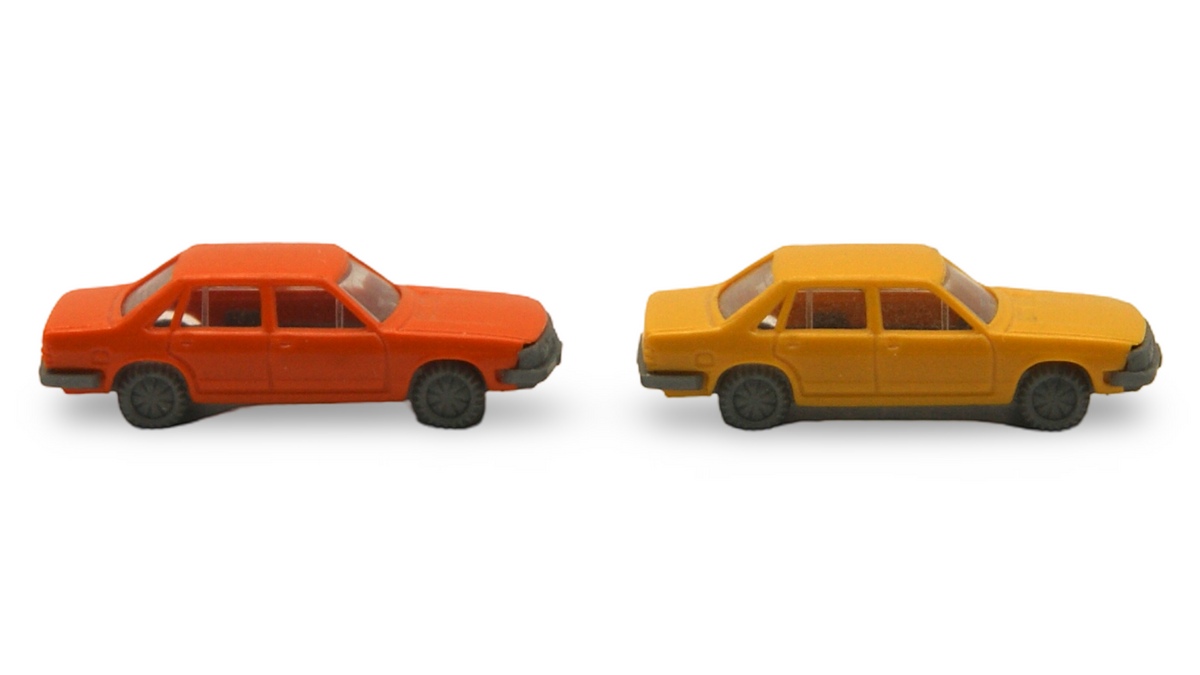 Fleischmann Audi 100 – 1:160 Spur N – 2er-Set Orange & Gelb